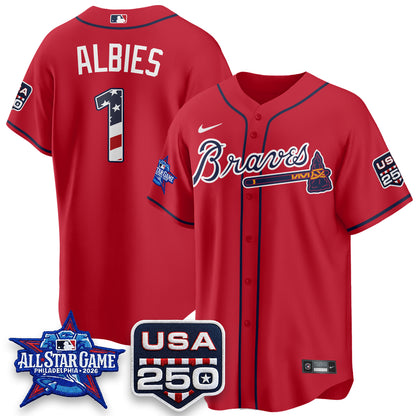Atlanta Braves 2026 All Star Game Vapor Jersey- Stitched