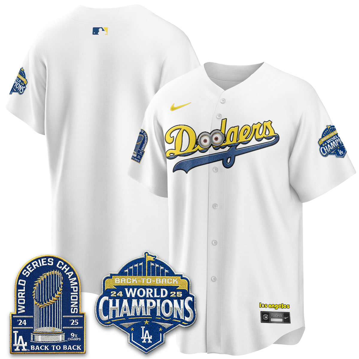 Los Angeles Dodgers x Yellow Capsules Vapor Jersey - Stitched