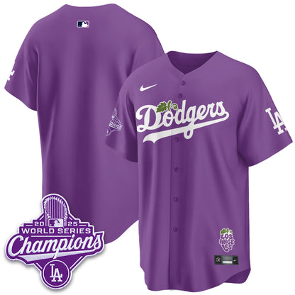 Los Angeles Dodgers Grape Edition Vapor Jersey - Stitched