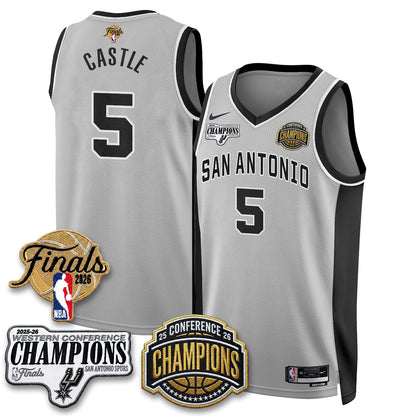 SAS 2026 NBA Western Conference Champions Vapor Jersey V3 - Stitched