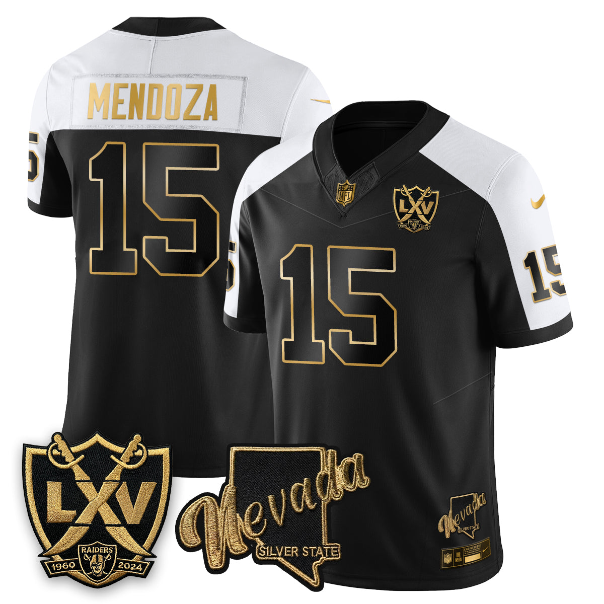 LVR Fernando Mendoza No.1 #15 Jersey - All Stitched