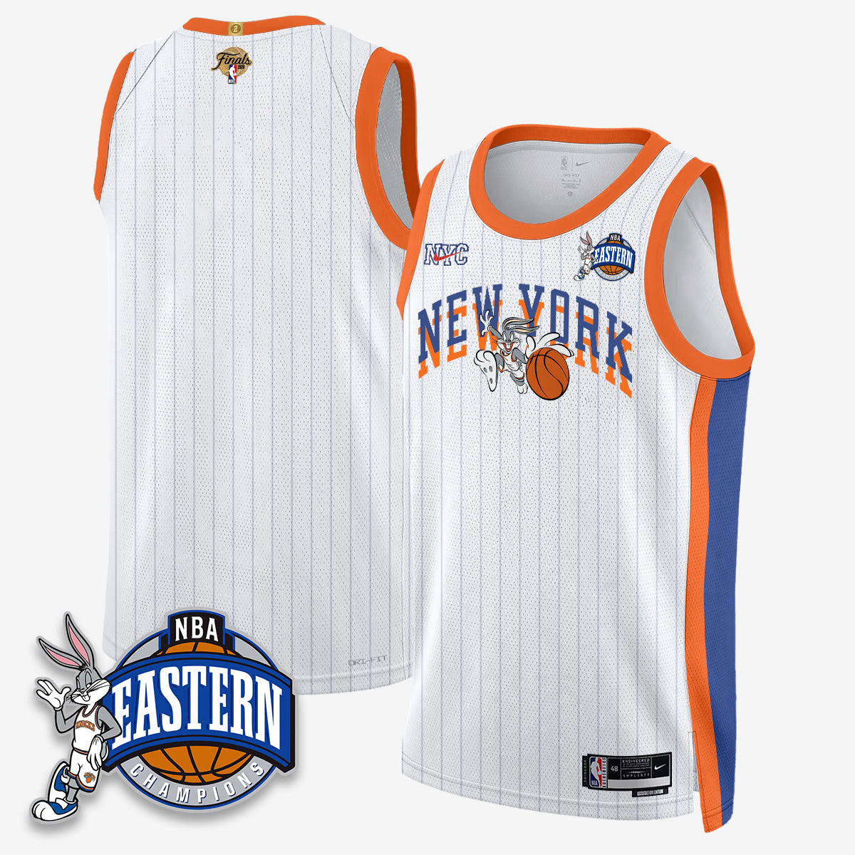 New York Knicks 2026 NBA Finals x Bunny Vapor Jersey - Stitched