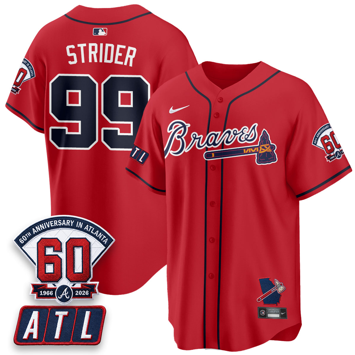 ATL 2026 60th Anniversary Vapor City Connect Limited Jersey - All Stitched
