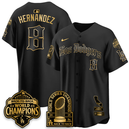 LAD World Series Champions Vapor Premier Limited Gothic Edition Jersey - Stitched