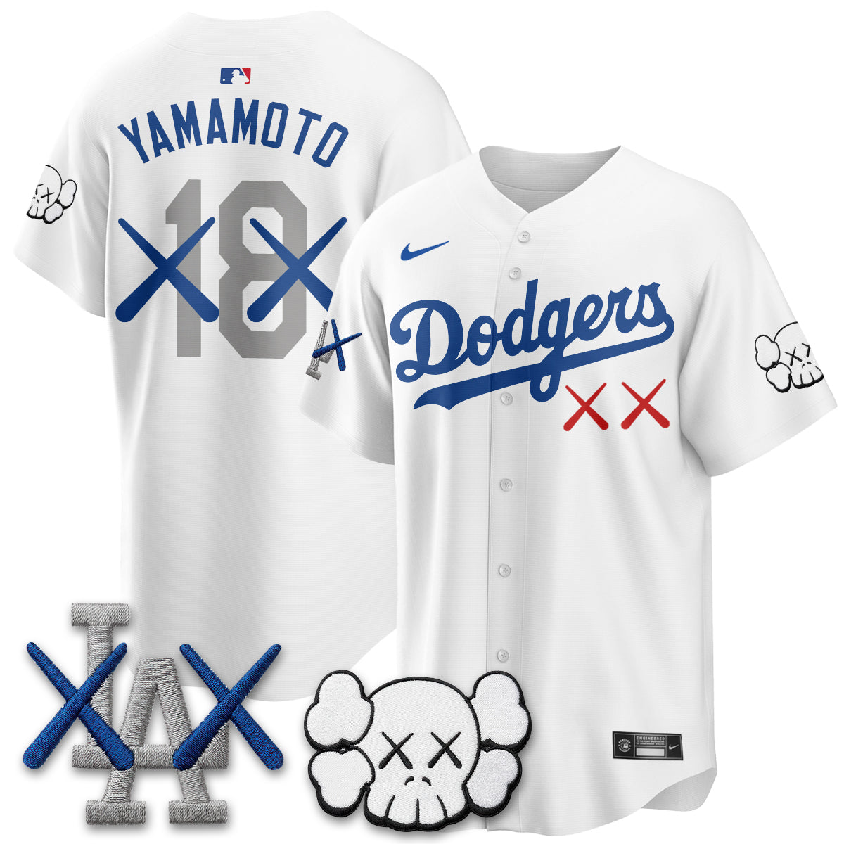 Los Angeles Dodgers x KAWS Edition Vapor Jersey - Stitched