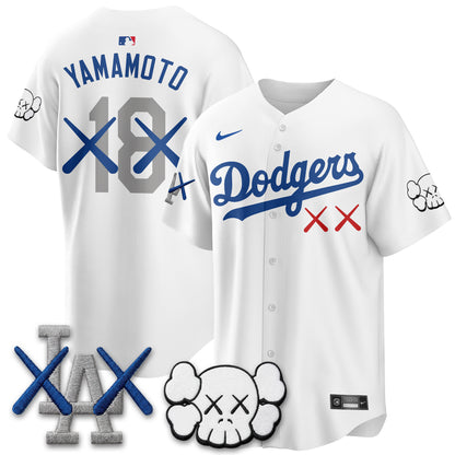 Los Angeles Dodgers x KAWS Edition Vapor Jersey - Stitched