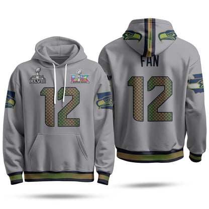 Seattle Seahawks S.Bowl Champs Hoodie - Stitched