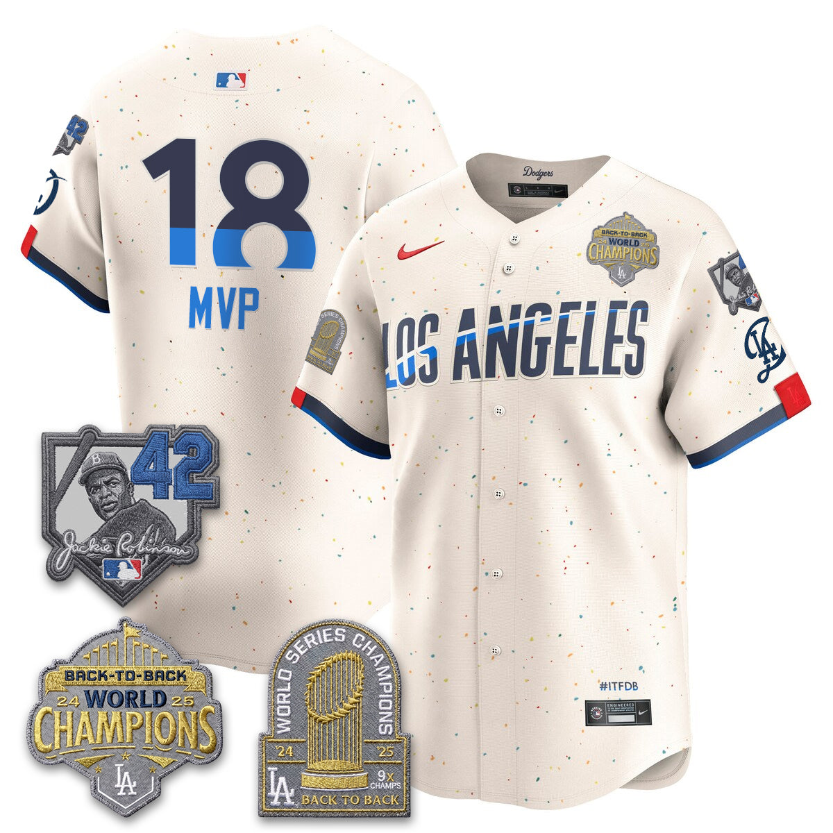 LAD 2026 New Era Gold Collection Vapor Limited Jersey - B2B Champs - All Stitched