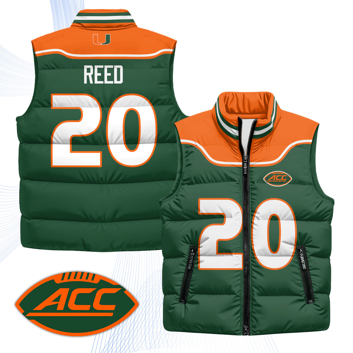 MIA 2001 Throwback Puffer Vest - Printed