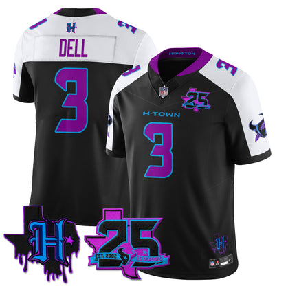 HOU 25th Seasons in 2026 DJ Screw Vapor Limited Jersey - All Stitched