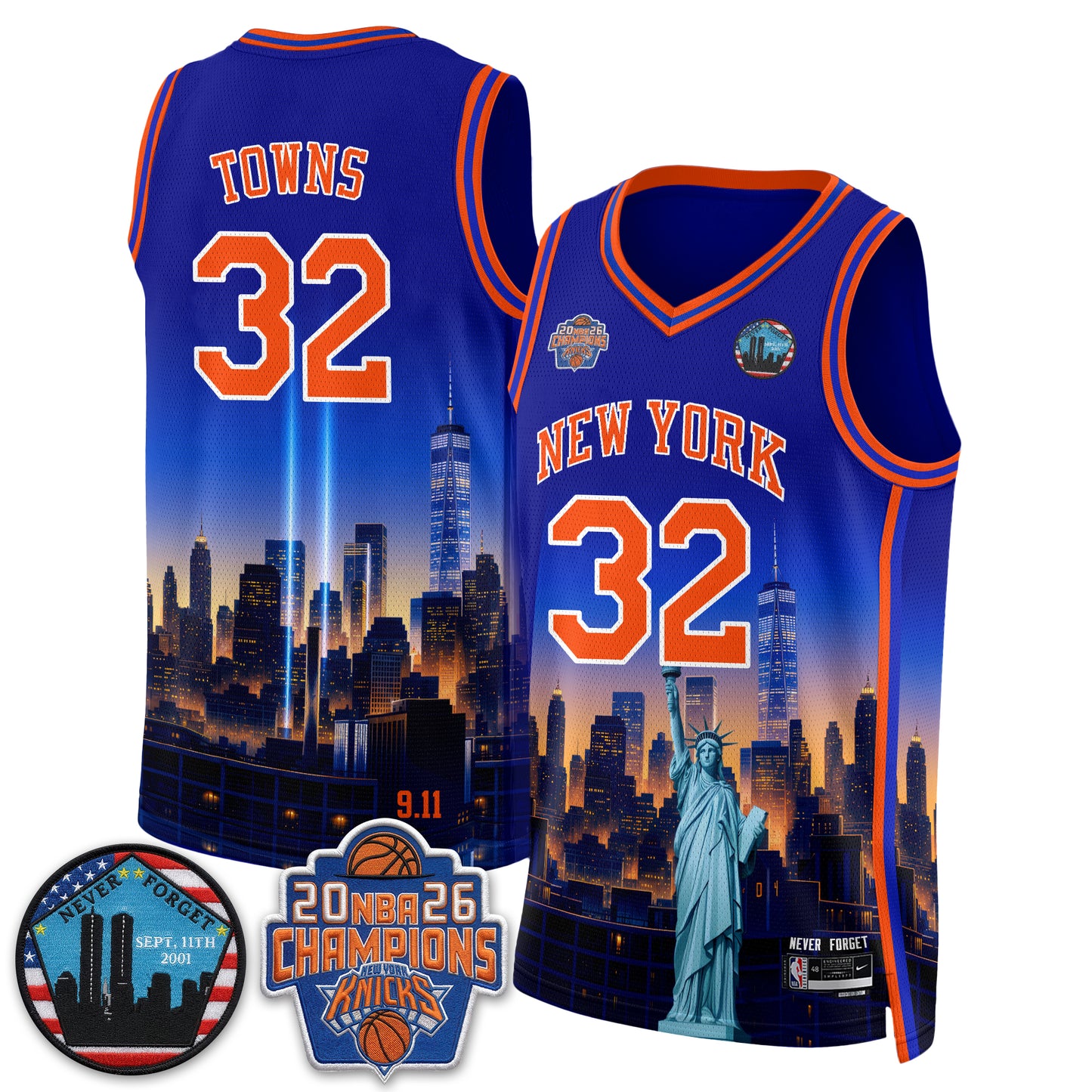 NYK Skyline Never Forget 9/11 Edition Vapor Jersey - Printed