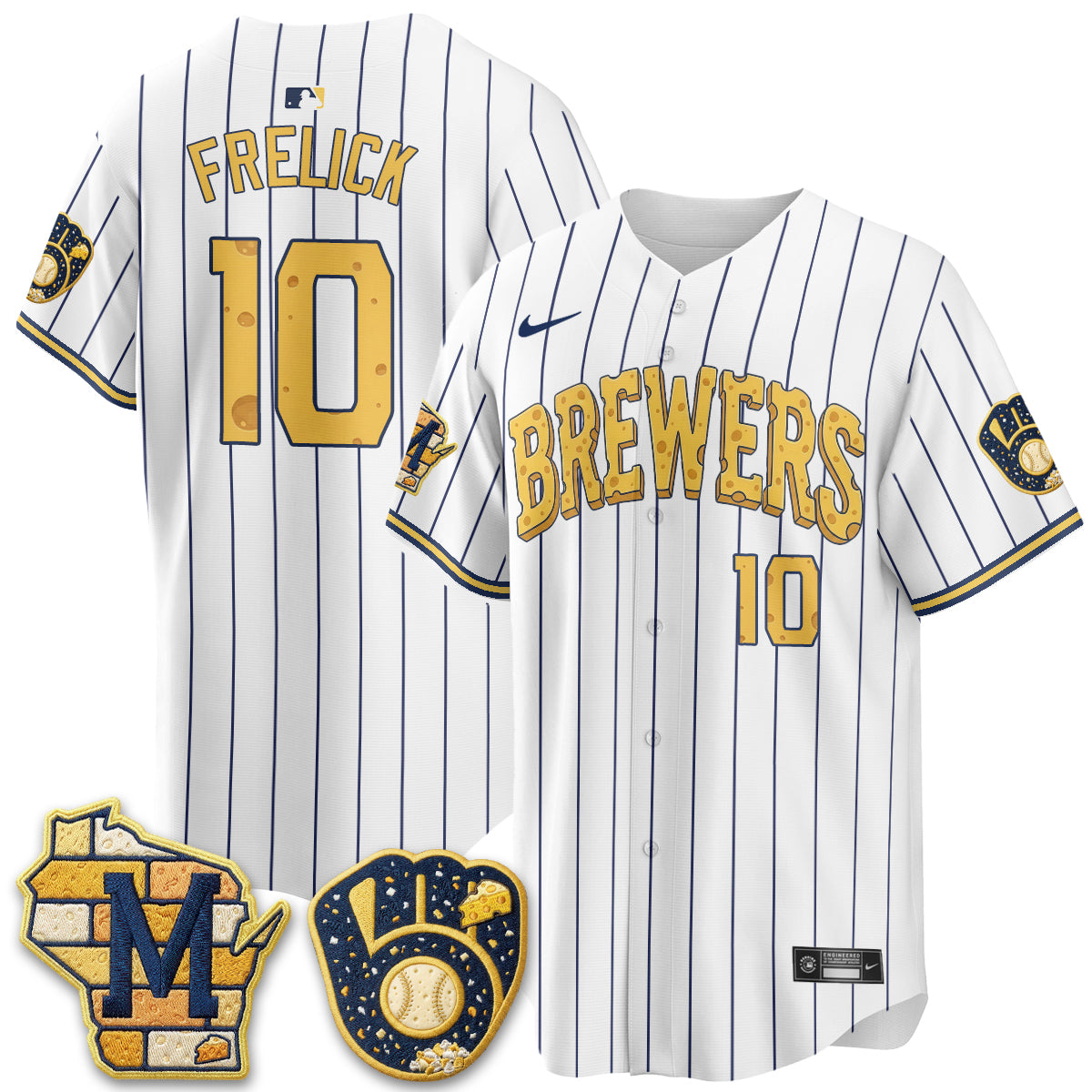 Milwaukee Brewers Cheesehead Edition Vapor Limited Jersey - Stitched