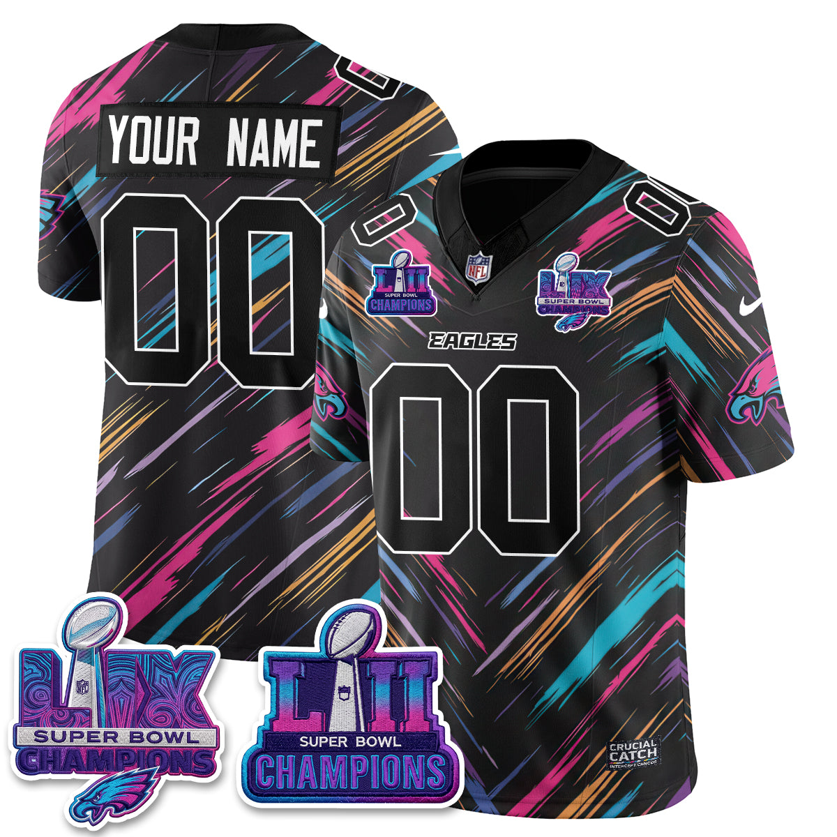 PHI Intercept Cancer Vapor Custom Jersey - Stitched