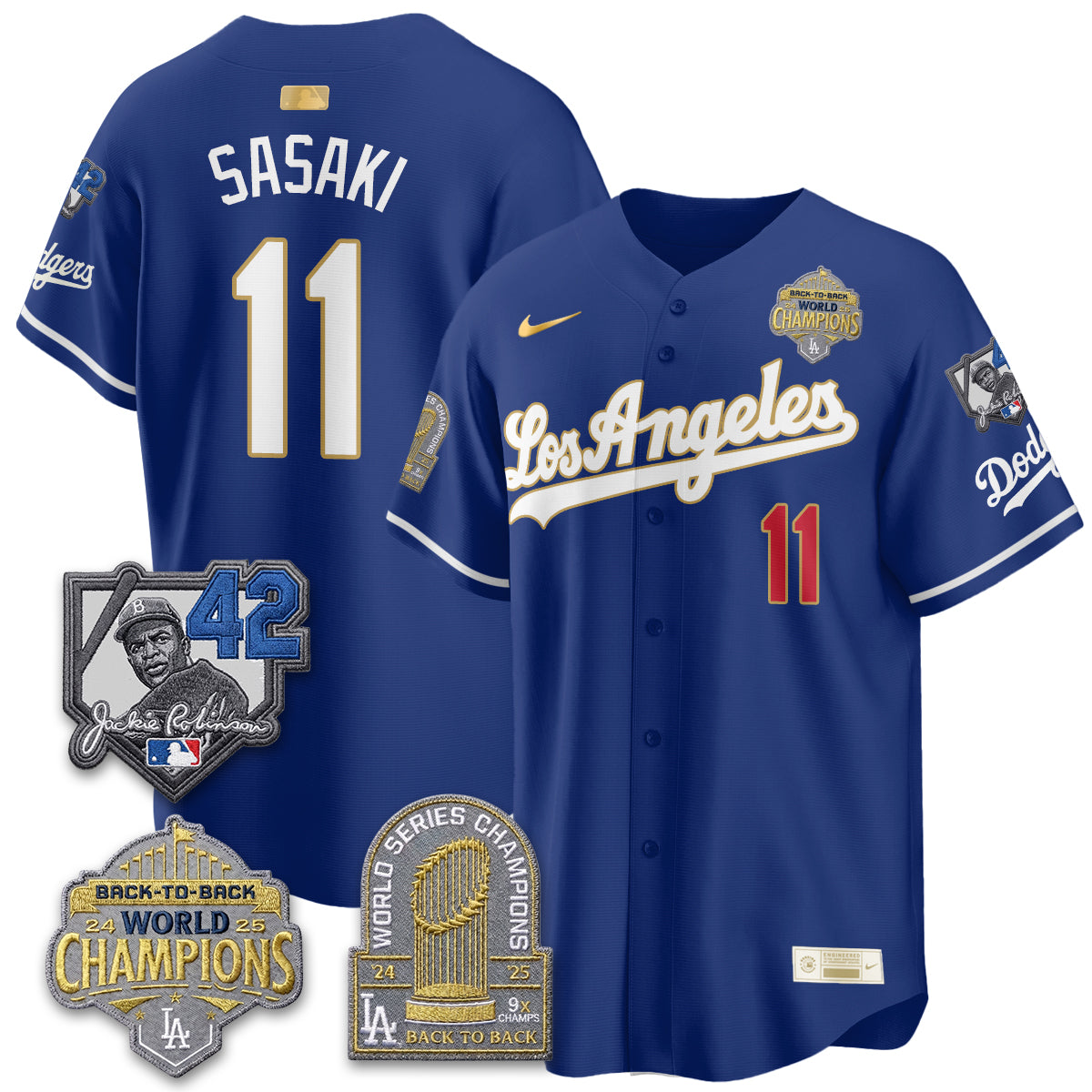 LAD 2026 New Era Gold Collection Vapor Limited Jersey - B2B Champs - All Stitched