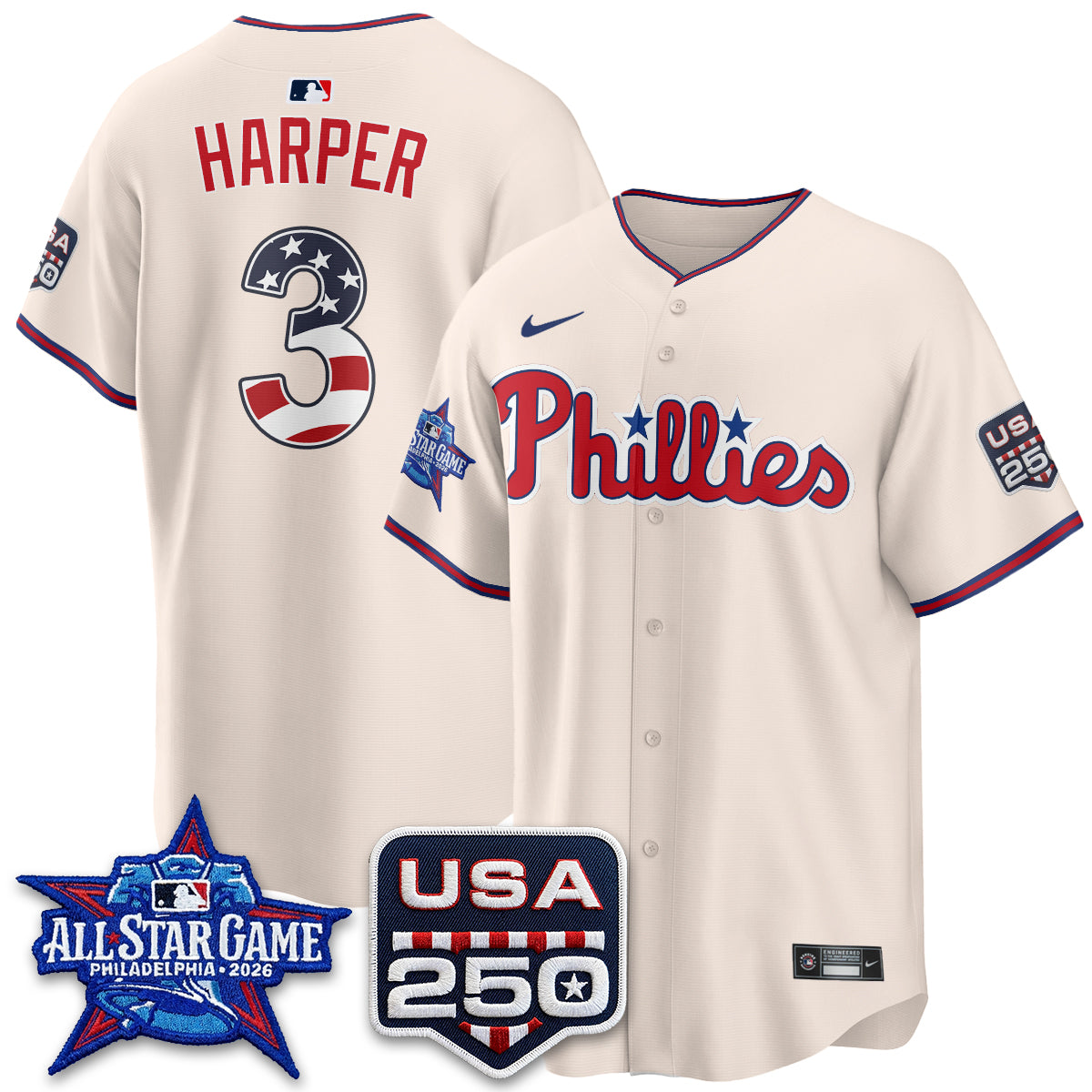 Philadelphia Phillies 2026 All Star Edition Vapor Jersey - Stitched