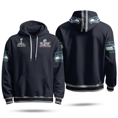 Seattle Seahawks S.Bowl Champs Hoodie - Stitched