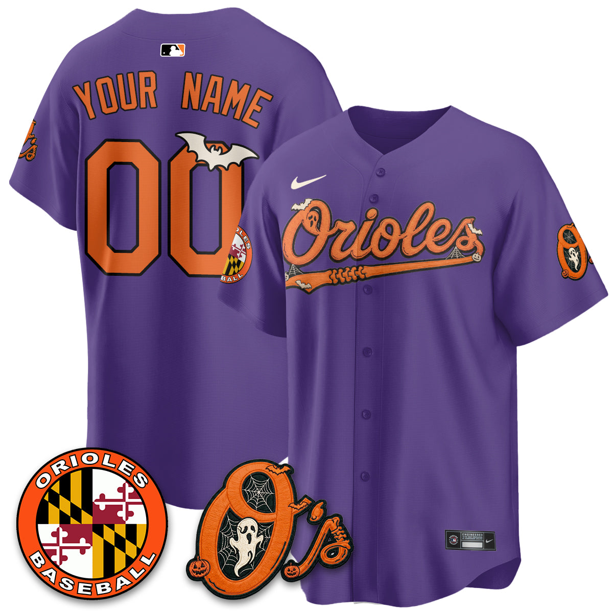 Baltimore Orioles Halloween 2026 Vapor Limited Custom Jersey - Stitched