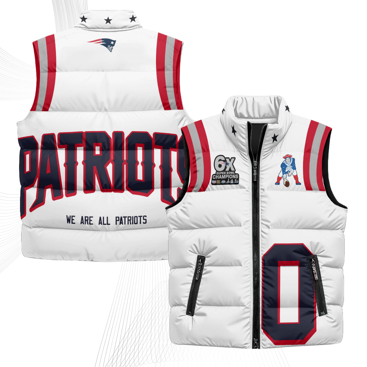NE Rivalries Puffer Vest - Printed