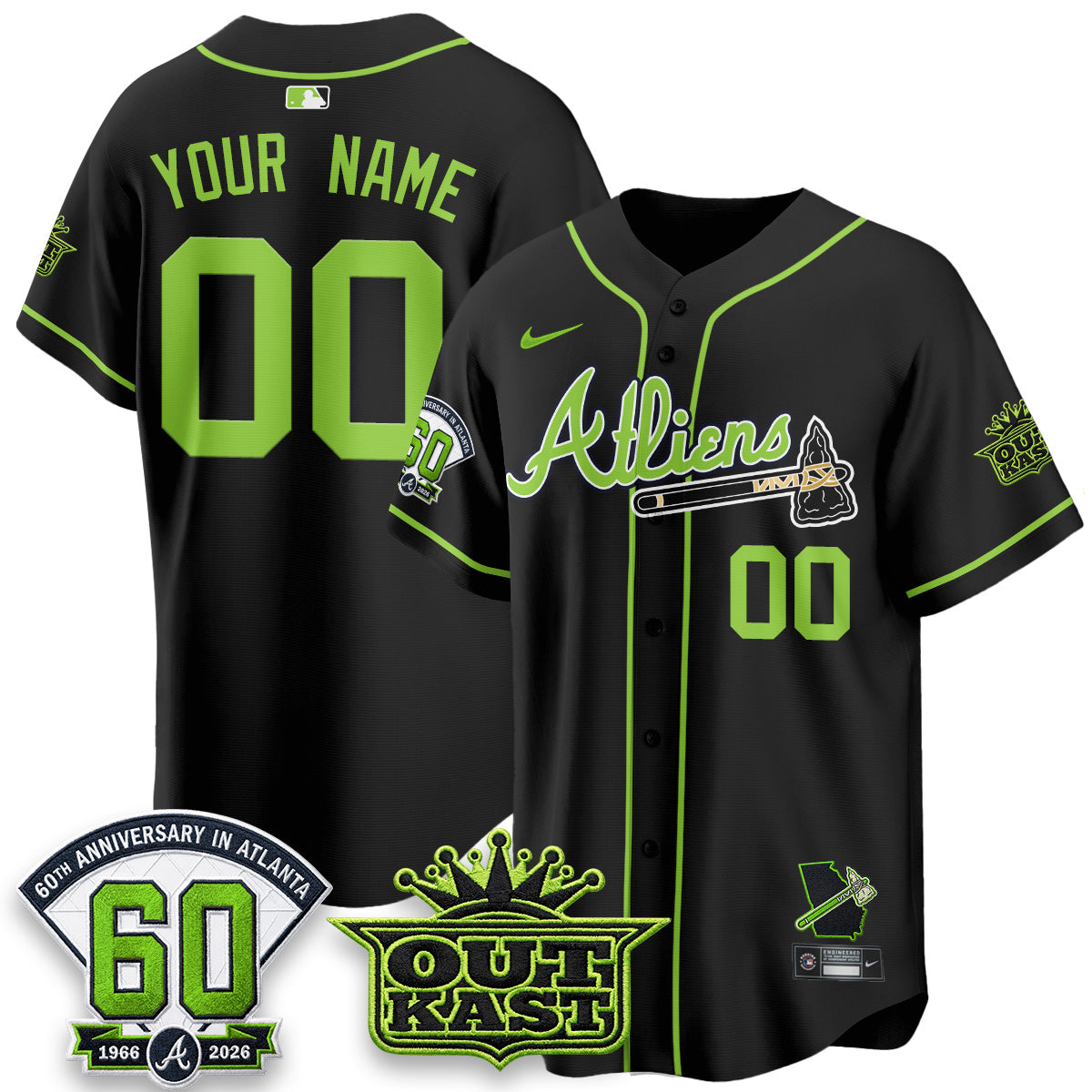 ATL x Outkast Atliens Custom Vapor Jersey - Stitched