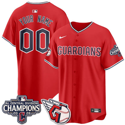 CLE 2026 AL Central Champs Vapor Custom Jersey - Stitched