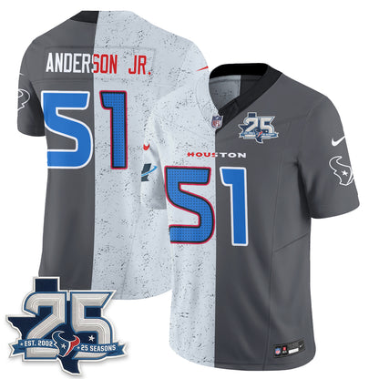 HOU Fan Gear Split Vapor Jersey - Stitched
