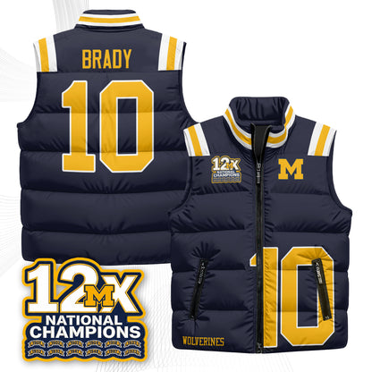 MICH 12X Champs Puffer Vest - Printed
