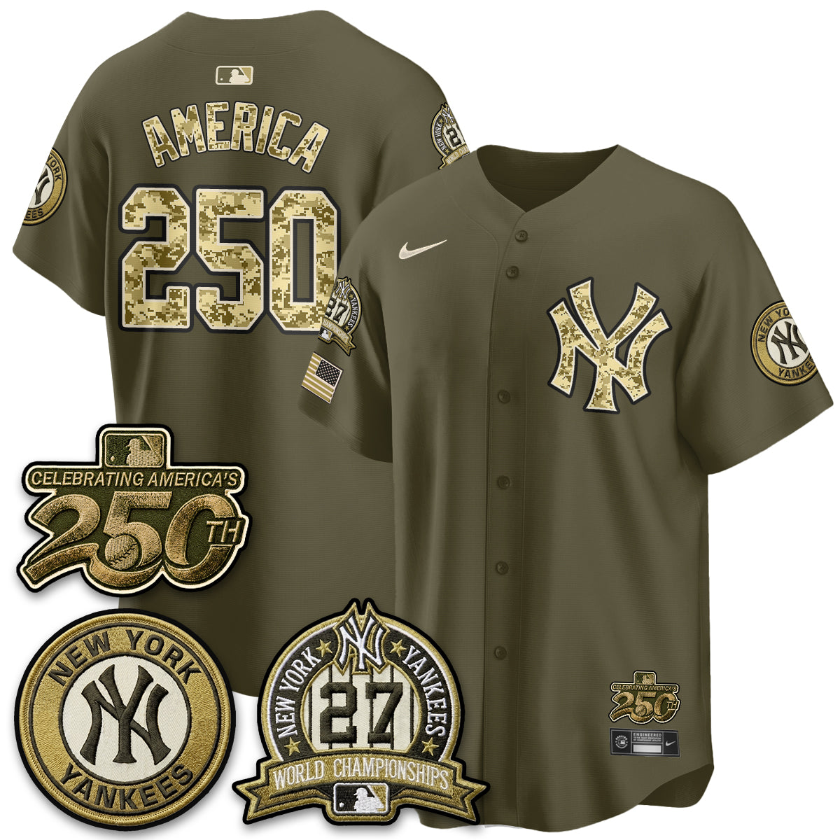 NYY Salute to Service 2026 Vapor Limited Jersey - Stitched