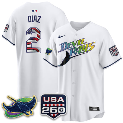 Tampa Bay Rays Independence Day USA 2026 City Connect Vapor Jersey - Stitched