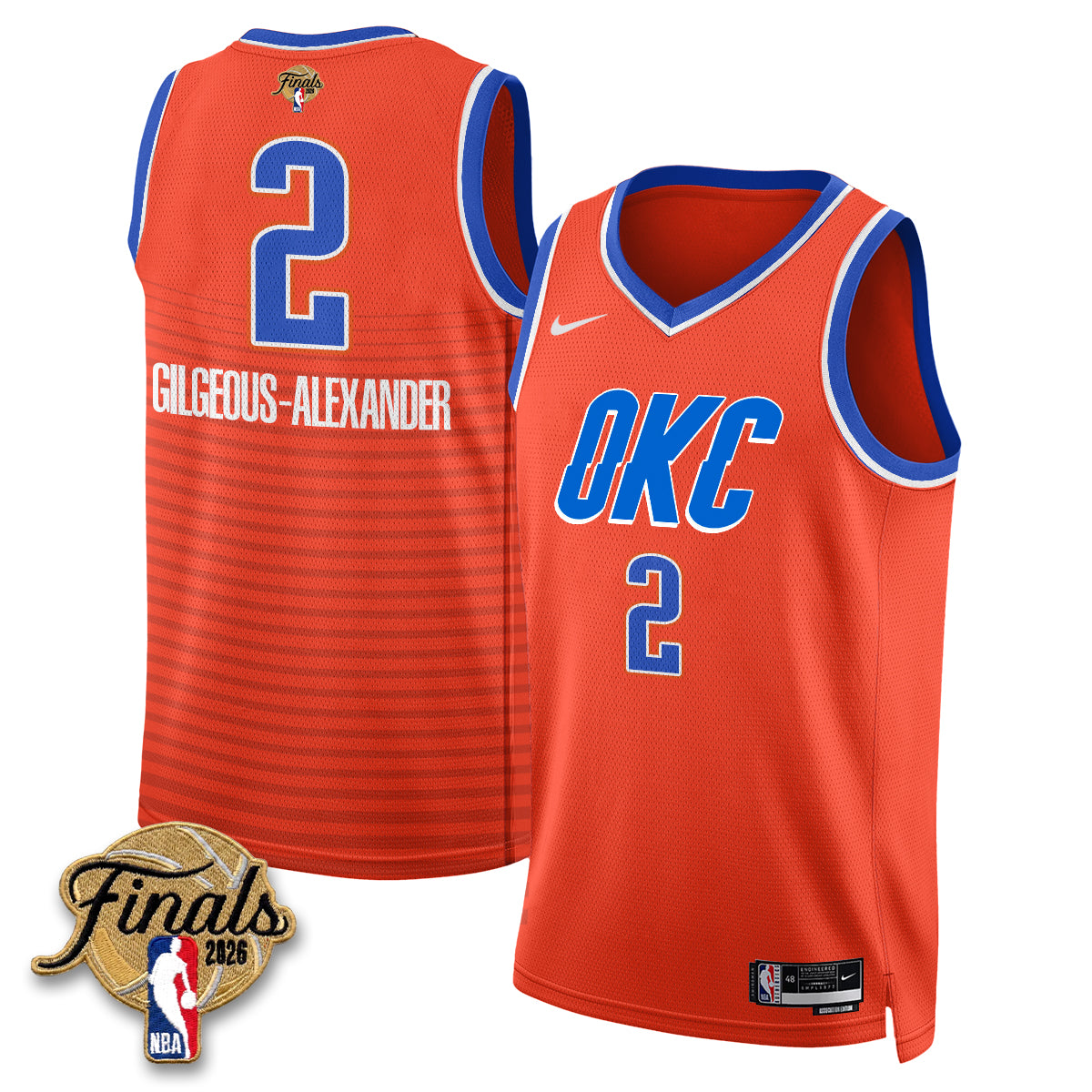 OKC 2026 NBA Western Conference Champions Vapor Jersey V2- Stitched