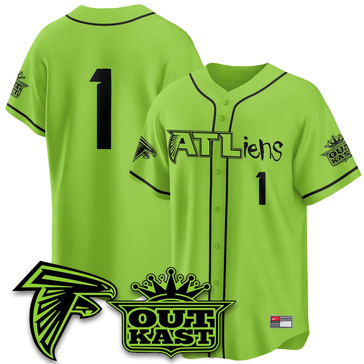 ATL 30th Anniversary ATLiens Baseball Vapor Jersey - Stitched