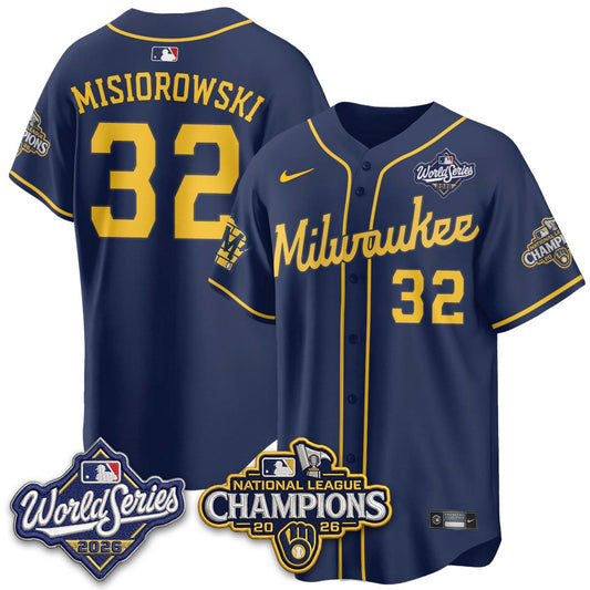 MIL W.S 26 & 2026 NL Champions Navy Jersey - Stitched (2)