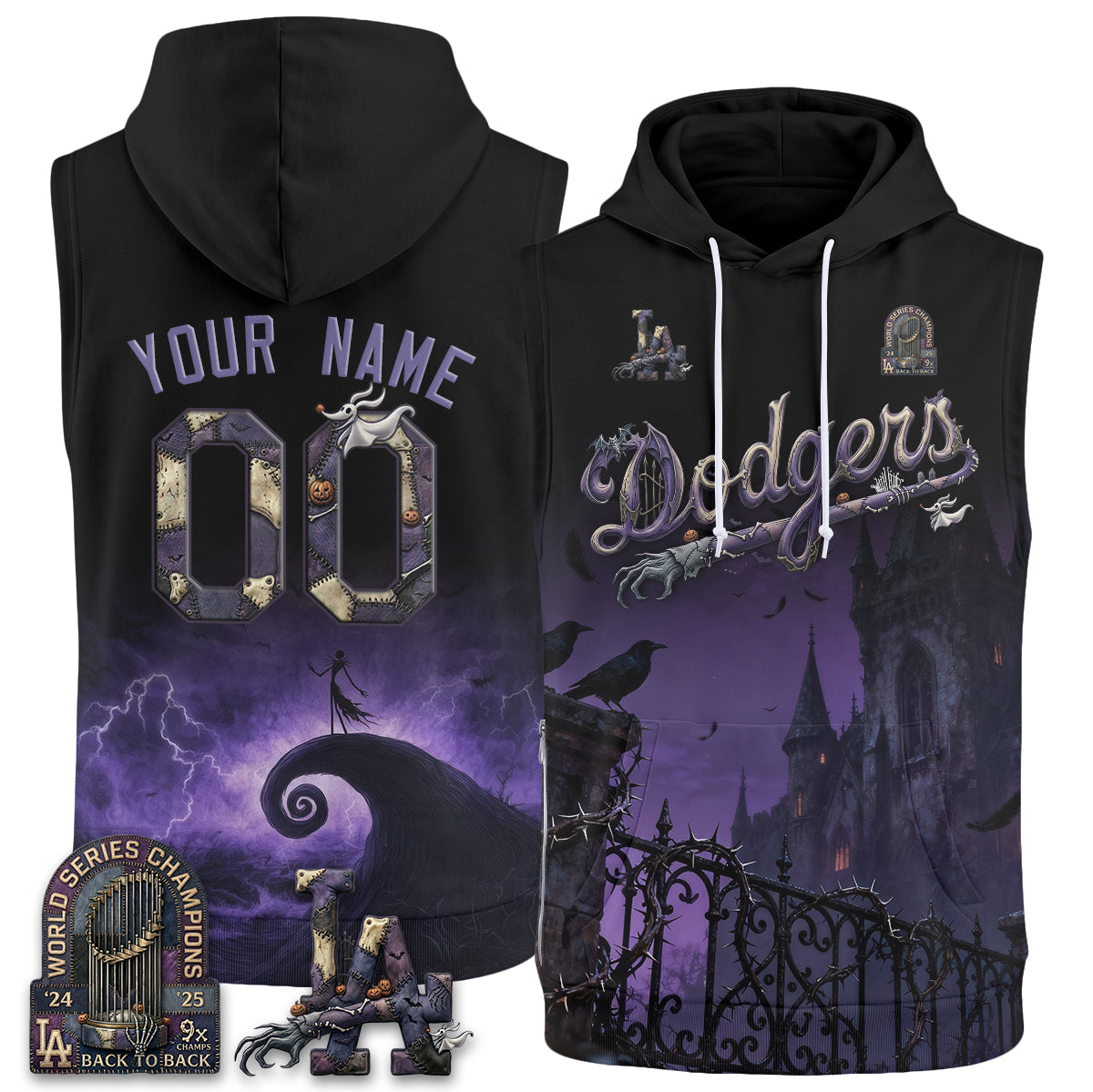 LAD Nightmare Edition Custom Sleeveless Hoodie Tank Top - Printed
