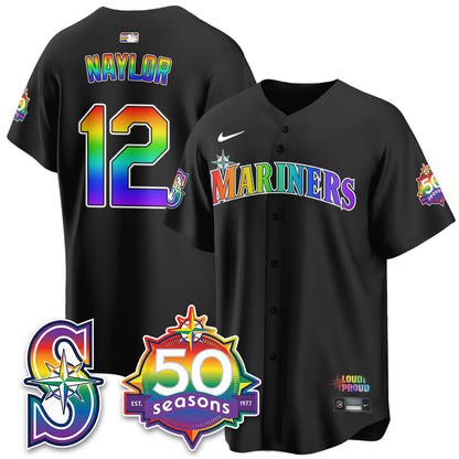 Seattle Mariners Happy Pride Month Vapor Jersey - Stitched