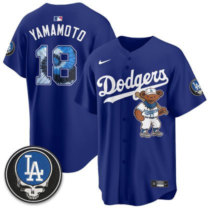 Los Angeles Dodgers x Grateful Dead Edition Vapor Jersey - Stitched