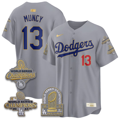 LAD Gold Collection Stadium Vapor Limited Jersey - Back to Back 9x Champs - Stitched