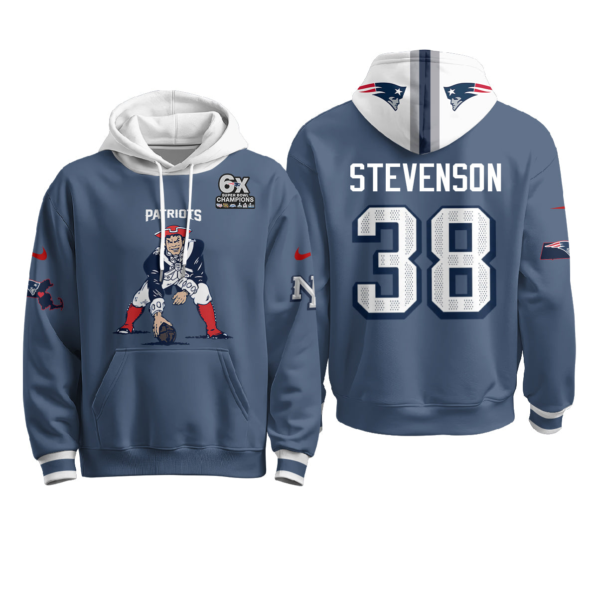 NE Minuteman Edition Fleece Hoodie - Printed