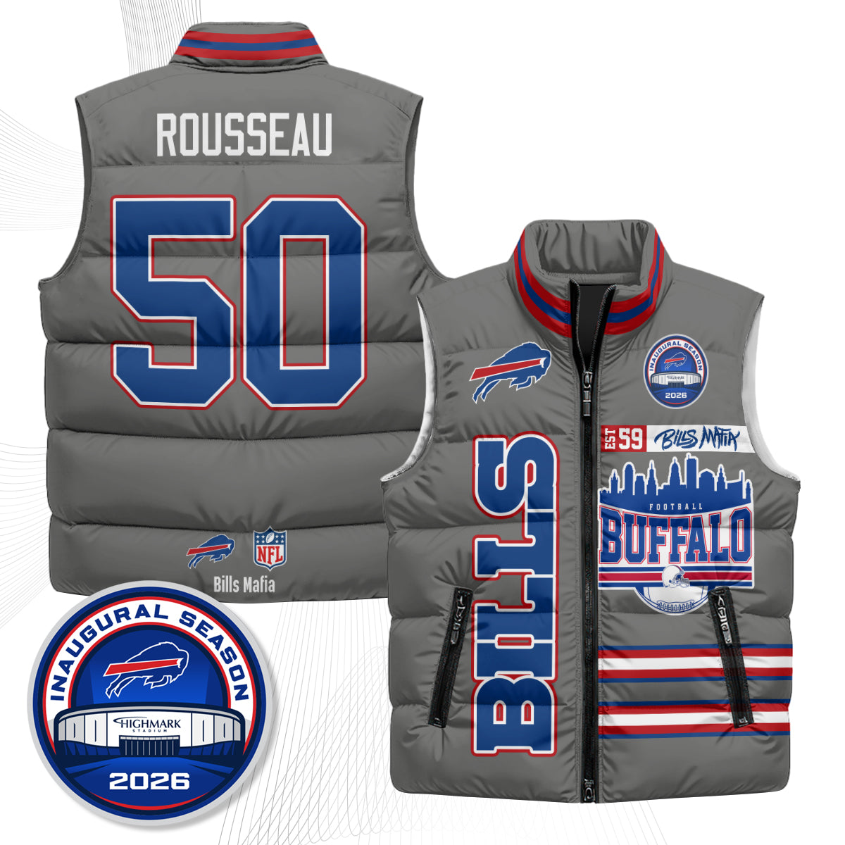 BUF "Mafia" Edition Puffer Vest - Printed