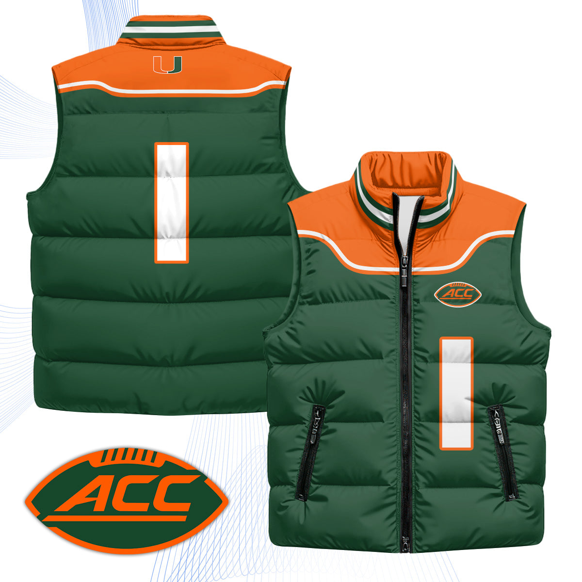 MIA 2001 Throwback Puffer Vest - Printed
