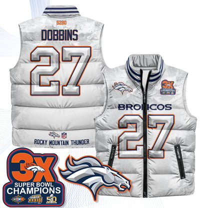 Denver Broncos Fan Gear Edition Unisex Puffer Vest - Printed