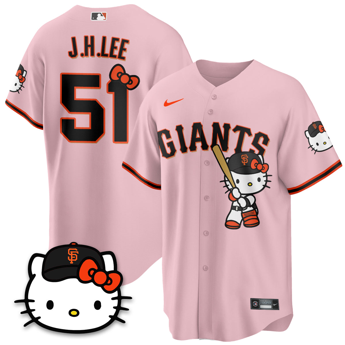 San Francisco Giants x Meow KT Vapor Jersey - Stitched
