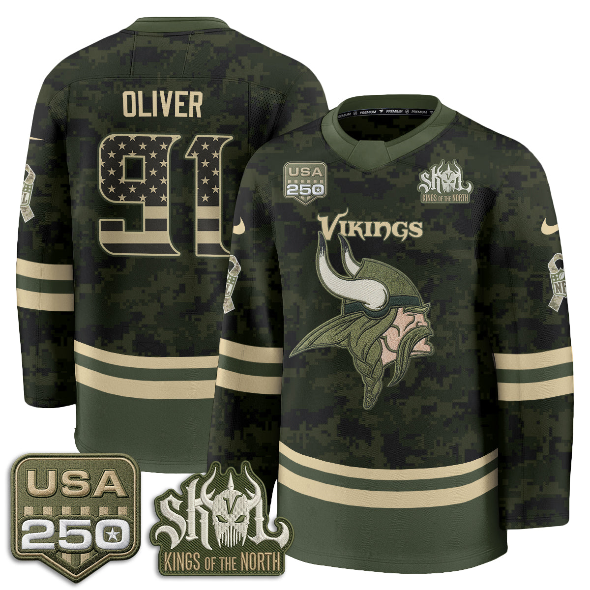 MIN 2026 Salute To Service Edition Hockey Jersey - Printed