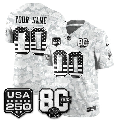 SF 2026 Salute to Service Edition Vapor Custom Jersey - Stitched