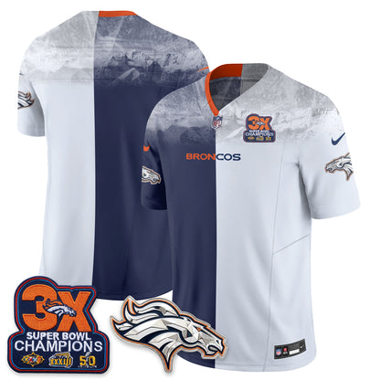 Denver Broncos Mile High Split Edition Vapor Jersey - Stitched
