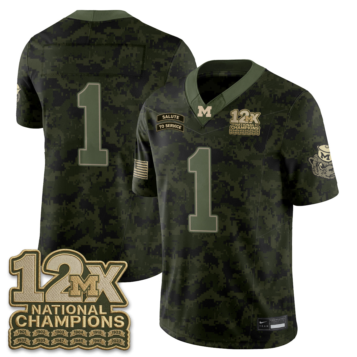 MICH 2026 Salute to Service Vapor Jersey - Stitched