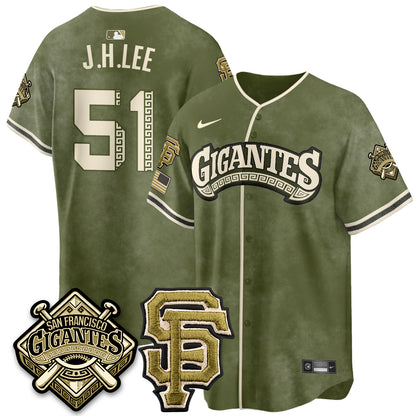 SF New Era Olive 2026 Armed Forces Day Jersey - All Stitched