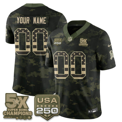 Dallas Cowboys 2026 Salute to Service Edition Vapor Custom Jersey V2- Stitched