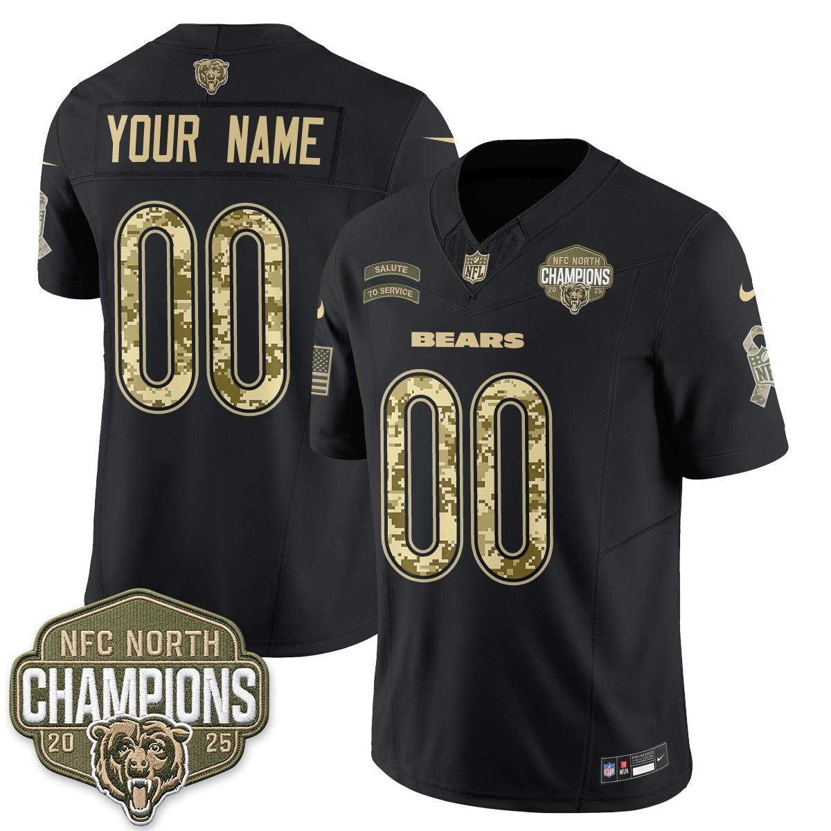 Chicago Bears 2026 Salute to Service V2 Vapor Custom Jersey - Stitched