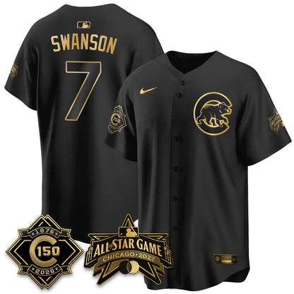 Chicago Cubs 2027 All Star Game Gold Edition Vapor Jersey - Stitched