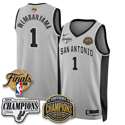 SAS 2026 NBA Western Conference Champions Vapor Jersey V3 - Stitched