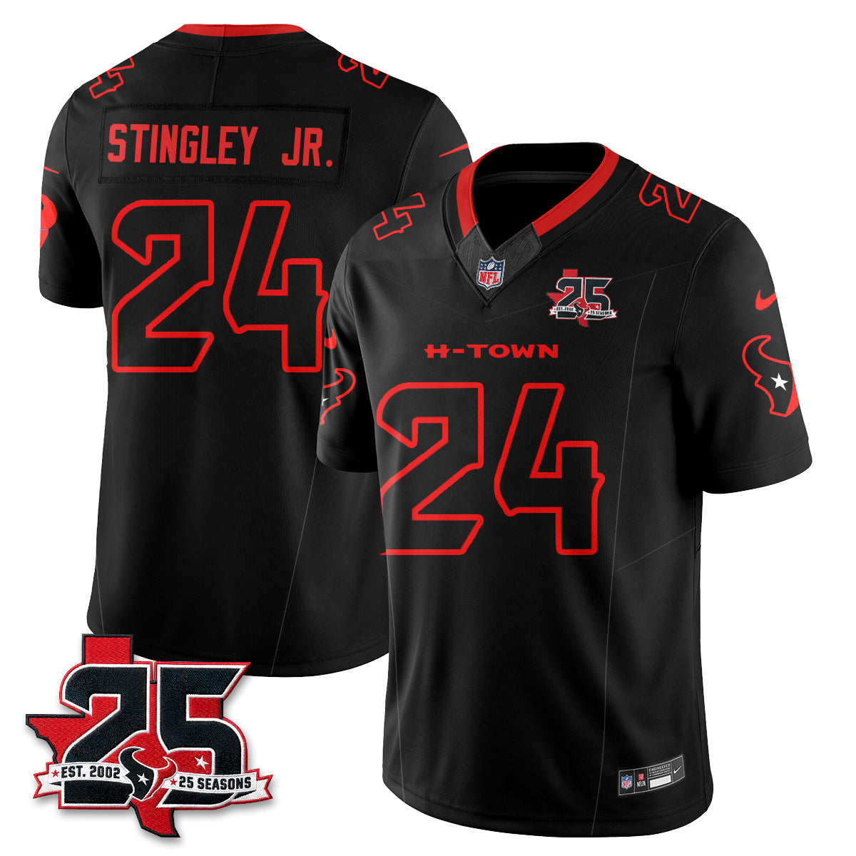 HOU Fan Gear Edition Vapor Jersey (2) - Stitched